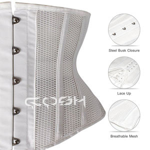 Corset court en maille blanche pour l'entraînement de la taille, effet sablier, sculpteur de corps - Product Image 4