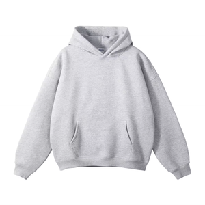 Cotton Polyester Blank <b>Thick</b> <b>Fleece</b> Heavy Weight Oversized Winter Solid Front Hooded Sweatshirts Custom Silk Screen Printed Logo - Product Image 1