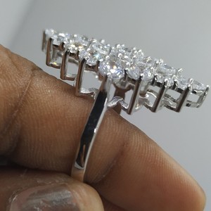 Anillos de diamantes de alta calidad VVS claridad corte redondo forma laboratorio cultivado diamante Halo anillo de compromiso joyería eternidad anillos de boda - Product Image 5
