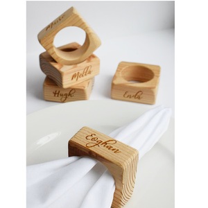 High Quality Wood <b>Napkin</b> <b>Ring</b> Holder Square Walnut <b>Napkin</b> <b>Rings</b> for Hotel Wholesale Home Party Hand Made <b>Wooden</b> <b>Napkin</b> <b>Rings</b> - Product Image 6