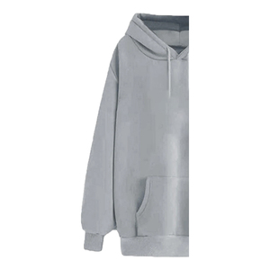 Sudadera con Capucha para Mujer, Color Gris, Invierno, 100% Algodón, Felpa, Ecológica, Transpirable, Resistente al Viento, Logotipo Bordado en la Parte Delantera, Servicio OEM - Product Image 6