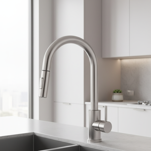 <span class=keywords><strong>Robinet</strong></span> de <span class=keywords><strong>Cuisine</strong></span> Moderne en Acier Inoxydable Économique Sans Plomb <span class=keywords><strong>avec</strong></span> <span class=keywords><strong>Douchette</strong></span> Extractible, Mitigeur d'Évier - Product Image 2