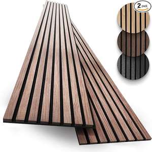 Paneles Acústicos de Madera en Paquete de 2, Listos para Enviar, Resistentes al Agua, al Fuego y al Sonido, Revestimiento de Pared Ecológico para Decoración de Interiores - Product Image 1