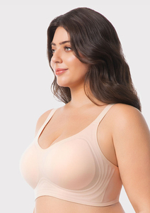 Soutien-gorge push-up sans fil confortable, sexy, respirant, tricoté, sans couture, bonnet complet, soutien-gorge pour gros seins - Product Image 5