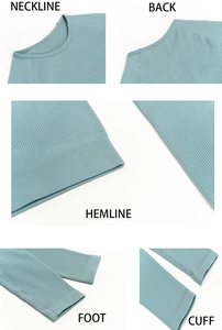 <b>Women</b> Yoga Set Quickly Dry Soild Color <b>Womens</b> Activewear Workout Clothing Sexy Yoga Fitness Wear - Product Image 6