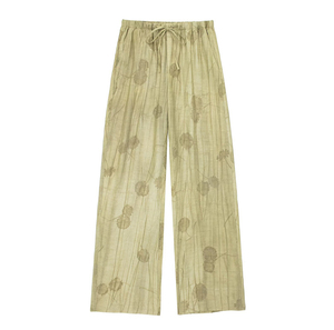 Nuova estate camicia Jacquard da donna <span class=keywords><strong>e</strong></span> pantaloni dritti due pezzi Set Casual - Product Image 3