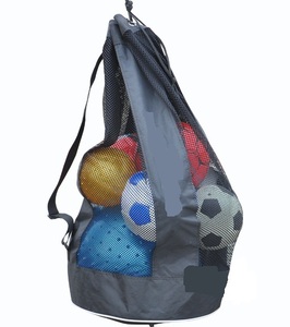 Heavy-Duty Oxford Mesh Sports Gym Backpack Volleyball Football Soccer Tennis Ball Sack with <b>String</b> Closure for Sports Use - Product Image 4