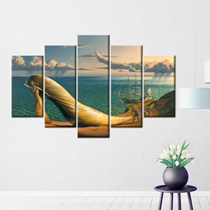 ภาพพิมพ์ศิลปะนามธรรมเหนือจริงบนผ้าใบโดยวลาดิเมียร์ คุช, การตกแต่งสำนักงานสมัยใหม่, ชุด 5 ชิ้น: ภาพพิมพ์แบบห่อหุ้ม - Product Image 1