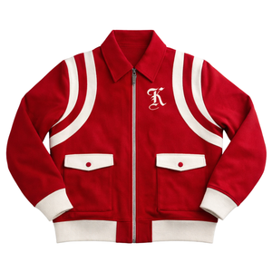 Kappa Alpha Psi Red Wool <b>Jacket</b> Classic Greek Fraternity Varsity Style Premium Cold Weather Outerwear - Product Image 3