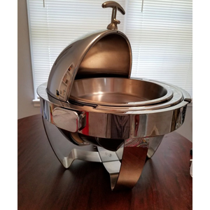 ชุดอุ่นอาหารทำจากทองแดงและสเตนเลสสตีลชุดอุ่นอาหารสำหรับจัดเลี้ยงในงานเลี้ยงงานแต่งงานงานเลี้ยง - Product Image 5