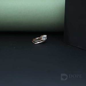 Adorable anillo de diamantes ovalado de plata esterlina estilo hielo anillo de diamantes de oro de 14 quilates para cada lugar - Product Image 5