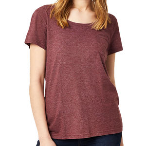 Camiseta de Mujer con Logotipo Personalizado a Precio de Fábrica, Top de Manga Corta de Algodón de Alta Calidad, Liso y Personalizable - Product Image 4