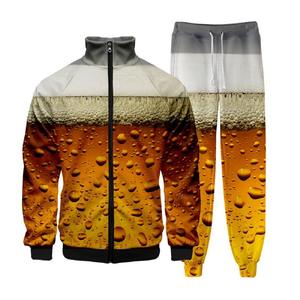 Traje Deportivo Sublimado de Manga Larga para Hombre, Traje Deportivo Informal con Cremallera Completa para Correr y Trotar, Transpirable, Moda de Invierno - Product Image 1