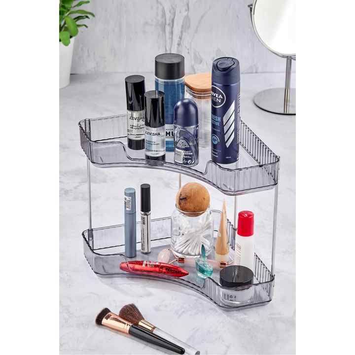 2 Tier Makeup Organizer, Cosmetic Organizer, Multi-Purpose Jewelry Organizer