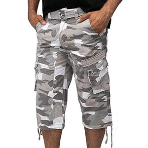 High Street Fashion Men's Casual Cargo Shorts con cintura elástica Logotipo personalizado Venta directa de fábrica-Mejor fabricación Pantalones cortos de lona - Product Image 2