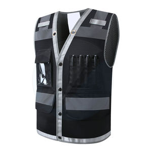 Chaleco de Seguridad Reflectante con Logotipo Personalizado, Equipo de Protección de Alta Calidad, Ligero, Alta Visibilidad, Impermeable, con LED Intermitente, Clase 2, Poliéster - Product Image 1