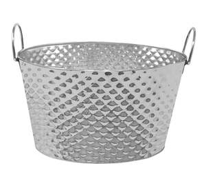 Cubo de hielo ovalado de acero inoxidable, para vino, con mango de metal, para interiores y exteriores, restaurante, cerveza, para fiesta, Bar, casa y boda - Product Image 1