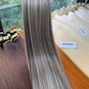 Extensions de cheveux humains de qualité supérieure, couleur piano, lisses, en vrac, 60 cm, prix de gros vietnamien, super double trame - Product Image 1