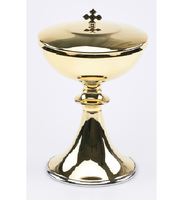 Nouveautés : Ensemble de calice et de ciboire en laiton/plaqué or, accessoires religieux catholiques chrétiens