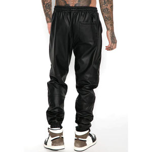 Pantalones Joggers de Piel Sintética para Hombre, Pantalones de Moda Urbana, Pantalones Deportivos Ajustados de Piel Sintética, Pantalones Casuales de Moda, Pantalones de Piel en Venta - Product Image 4