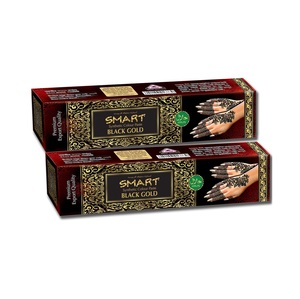 Mejor calidad nuevo hermoso hecho a mano boda Mehndi arte Mehndi diseño personalizado cuerpo de pasta de Color sintético negro de Bangladesh - Product Image 3