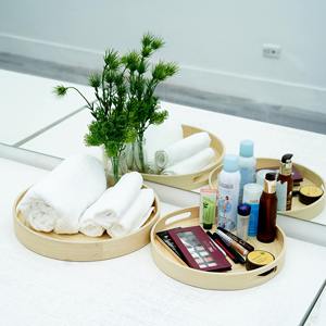 ถาดไม้ไผ่ม้วนสำหรับห้องนอนถาดเสิร์ฟชาและขนมขบเคี้ยว - Product Image 2