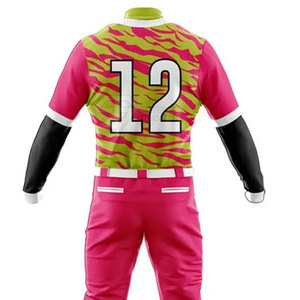 Uniforme de Béisbol Sublimado Personalizado de Alta Calidad con el Mejor Diseño en Material de Poliéster para Deportes al Aire Libre - Product Image 4