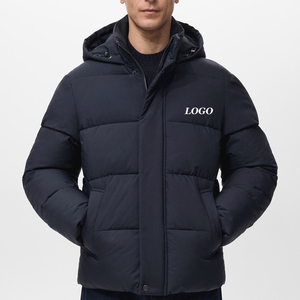 Veste matelassée pour homme en tissu uni, coupe classique, fermeture éclair, décontractée, chaude pour l'hiver, tendance 2026, veste matelassée de haute qualité pour homme - Product Image 1