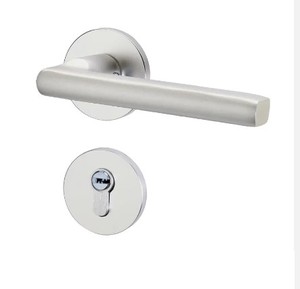 Ensemble de verrouillage de poignée de porte en laiton noir mat de style moderne acier de qualité supérieure aluminium en alliage de zinc pour porte de chambre à coucher - Product Image 4
