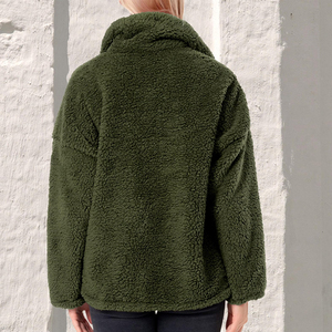 Chaquetas Sherpa de mujer con hombros caídos, recién llegado, chaqueta ligera de lana Sherpa de invierno para mujer - Product Image 4