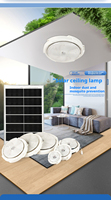 Lampu Langit-langit LED Tenaga Surya Tahan Air dengan Remote Control Kabel 5m untuk Rumah Dalam Ruangan Kamar Tidur Ruang Tamu Balkon Koridor Gudang