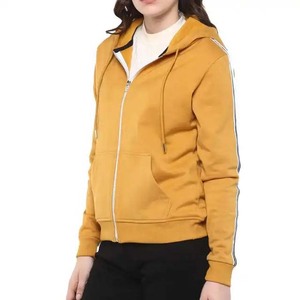 Women's Hoodies Cotton <b>Top</b> High Quality <b>Zipper</b> Women Hooded Sweatshirts Long Sleeve Plain Oversized Latest Design Fashion Style - Product Image 6
