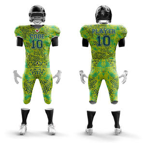 Camiseta de fútbol americano de poliéster 100% de talla grande personalizada, manga corta, transpirable, Frente, último diseño, bordado por sublimación - Product Image 4