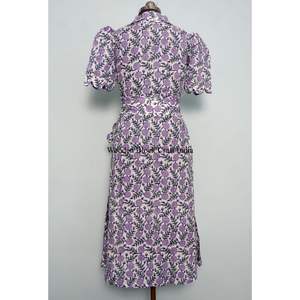 Elegant Vintage Floral Maxi <b>Dress</b> with Soft Touch Comfortable Fabric for Office & Career Wear Professional Design Women - Product Image 6