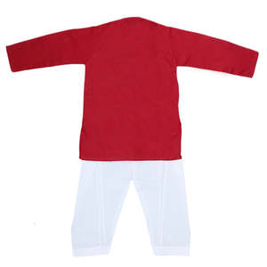 ชุดคุรตะ ชัลวาร์ปักลายสำหรับเด็กผู้ชาย - สีมารูน - Product Image 5