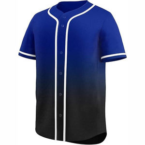 Maillots de baseball personnalisés en usine, sublimation, tissu 100 % polyester, évacuation de l'humidité, respirant, nom d'équipe personnalisé, OEM - Product Image 2