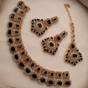 Nouveauté Bijoux de mariage traditionnels indiens et pakistanais Collier boucles d'oreilles diadème pour femmes à la mode Cadeau de mariage - Product Image 4