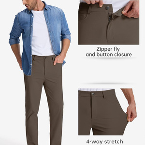 Pantalones de golf para hombre OEM con opciones de personalización pantalones elásticos ajustados para uso promocional UNIFORMES DE EQUIPO y uso diario - Product Image 6