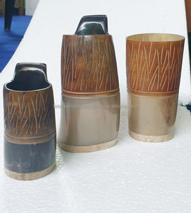 แก้วมักลายควายธรรมชาติขัดเงาเหมาะสำหรับใส่อาหารปลอดภัยถ้วยดื่มแบบไวกิ้งของแท้สำหรับงานแต่งงานตกแต่งสไตล์ทางศาสนา fwe - Product Image 3