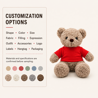 Adorable mini-ours en peluche de 10 cm avec vêtements personnalisés, jouet en peluche pour cadeaux, vente au détail et promotion