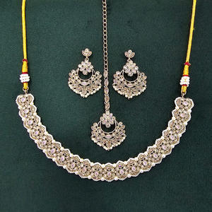 ชุดสร้อยคอไข่มุกแบบโบราณดีไซน์เนอร์พร้อมเครื่องประดับแฟชั่นประดับเพชรแนวเจ้าหญิงตัดพร้อมชุบโลหะสำหรับผู้หญิง - Product Image 6