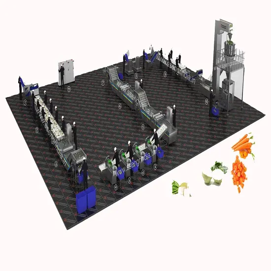 잎이 많은 야채 가공 라인 샐러드 세탁기 기타 과일 및 야채 기계