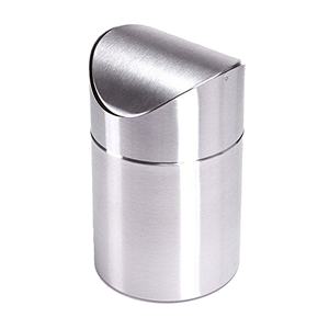 Poubelle en acier inoxydable MSV d'une capacité de 1,5 litre avec couvercle 12 x 17 cm. - Product Image 1