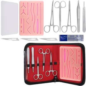 Venta caliente kits de sutura de piel médica práctica almohadilla de silicona para estudiantes fabricante sutur Kit, instrumento médico - Product Image 2