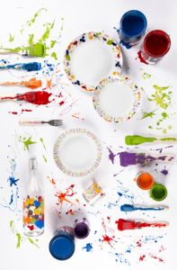 Italian Design Durable Porcelain Multicolor Dinnerware Set 18pcs | Modern & Contemporary Design | Dishwasher & Microwave safe - Product Image 3