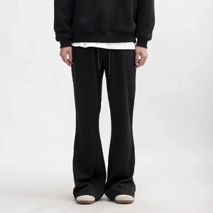 Men's heavy breathable sports jogging pants elastic drawstring waist loose straight casual trousers <b>thick</b> men's sweater pants - Product Image 4