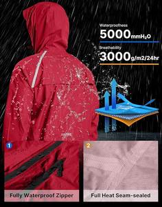 Cortavientos impermeable de camuflaje con revestimiento ligero unisex para correr y andar en bicicleta, chaqueta de lluvia transpirable - Product Image 6