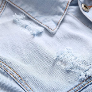 2025 Custom Casual <b>Men's</b> <b>Biker</b> <b>Jeans</b> Jacket High-End Fabric Breathable High Quality Stand Collar Winter Coat with OEM Service - Product Image 3