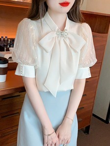 เสื้อชีฟองสีขาวแขนยาวผู้หญิงสไตล์เกาหลี ไซส์ฟรี คอลเลคชั่นฤดูใบไม้ผลิ - Product Image 3