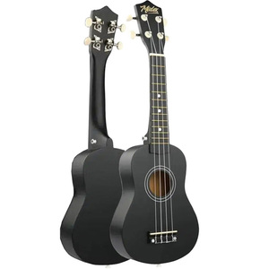 21 Inch Black Soprano Ukulele <b>Kit</b> with Wall Hanger, Bag, Strap, Picks & Method <b>Book</b> | Midex UKX-901BK - Product Image 2